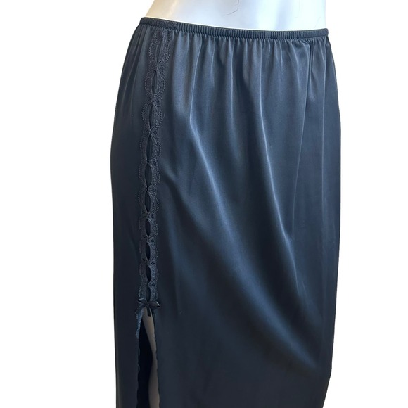 Vintage Vanity Fair Black Half Slip Slip sz M - Picture 5 of 9